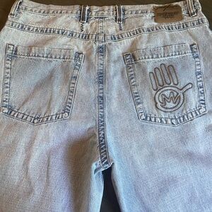 Miskeen vintage men’s jeans, size 40, logo on back pocket and down front